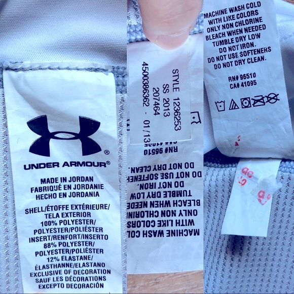 UNDER ARMOUR Fitted Shirt Heat Gear Short Sleeve White Small Men’s - Picture 4 of 13